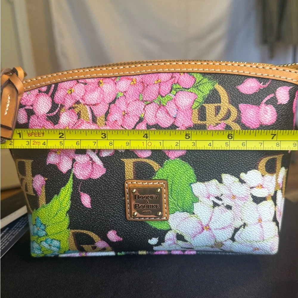 Dooney & Bourke Black Floral Cosmetic Pouch